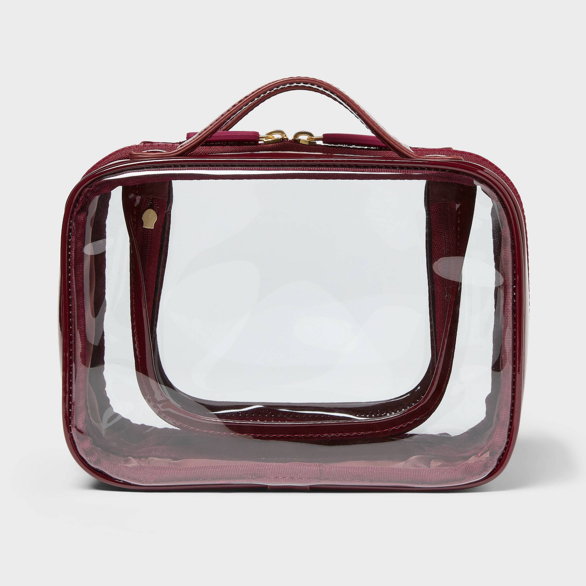 Sonia Kashuk™ Double Sided Clear Makeup Bag - Burgundy