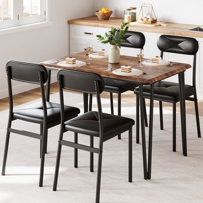 Dining Table for 2,Kitchen dining table set of 2 Small Square Kitchen Dining Tables Set,Space Saving Dinette Accent Furniture
