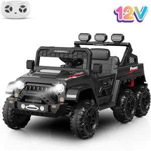 Jojoka 12V Ride On Truck for Kids with Remote Control, 3 Speeds, Bluetooth Music, LED Lights, Safety Belt, Power Wheels Car for Boys Girls - 1 of 4
