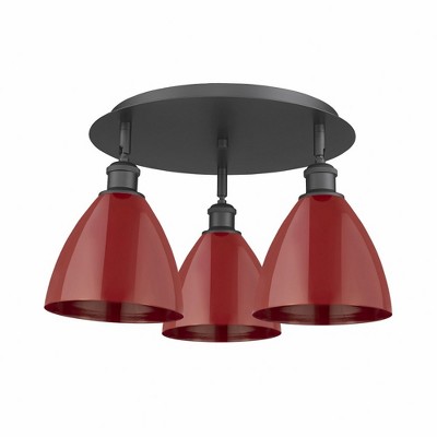 Ballston Dome - 3 Light Flush Mount In Industrial Style-10 Inches Tall and 19.25 Inches Wide