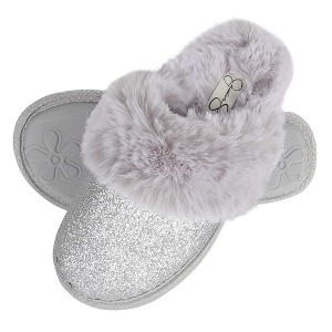 Jessica Simpson Girl's Micro-Suede Scuff Slippers - 1 of 4