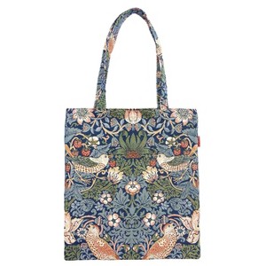 Signare USA William Morris Strawberry Thief Blue Flat Bag/ Tote Bag - 1 of 4