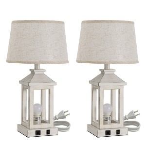 DAKAFUL Vintage Table Lamp with Linen Shade,Touch Dimmable (3 Levels),Nightstand Lamp,Bedside Lamp for Bedroom/Living Room Decor - 1 of 4