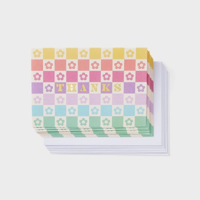 10ct Thanks Ombre Rainbow Daisy Cards - Spritz&#8482;