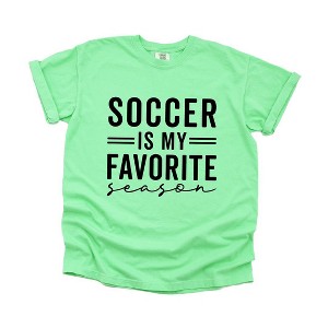 Simply Sage Market Women's Soccer Is My Favorite Season Short Sleeve Garment Dyed Tee - 1 of 4