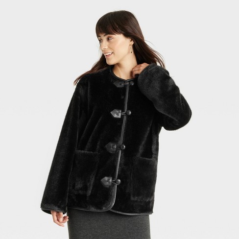 Faux fur jacket target on sale