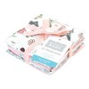 Hudson Baby Infant Girl Flannel Cotton Washcloths, Hummingbird Garden 12 Pack, One Size - 2 of 4