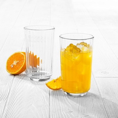 Libbey Paneled Tumbler Drinking Glasses, 17 ounce, Set of 6 - Thumbnail 3