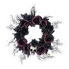 Morris Costumes 23.5 in Light-Up Dead Roses Halloween Wreath  - Black - 2 of 3