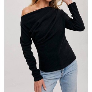 Women's Off Shoulder Knit Sweater - BluIvy - 1 of 4