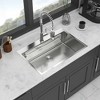 33in Drop in Kitchen Sink - 33*22 inch Kitchen Sink Drop-in Topmount Single Bowl 16 Gauge Stainless Steel Ledge Workstation Kitchen Sinks - 2 of 4