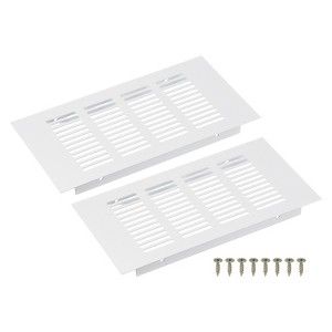 Unique Bargains Aluminum Alloy Cabinet Wardrobe Shoe Closet Rectangle Ventilation Grilles 2 Pcs - 1 of 4