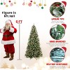 Green LED-Lit Artificial Christmas Tree with PE/PVC Mixed Branches, Decorative Red Fruits and Pine Cones, Fireproof Material, Hinged Foldable Design - 2 of 4