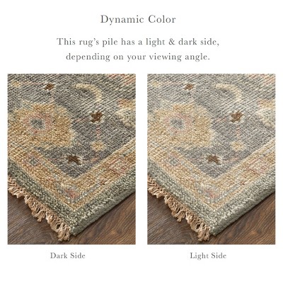Carrington Gray and Gold Hand-Knotted Wool Area Rug