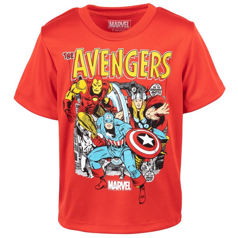 Marvel Avengers Spider-Man T-Shirts and Mesh Shorts Little Kid to Big Kid, 4 of 8