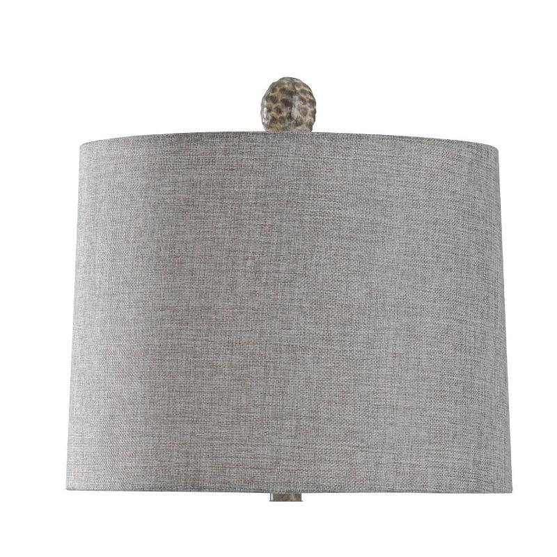 Pebble Pale Traditional Texturized Moulded Resin Table Lamp - StyleCraft, 3 of 12