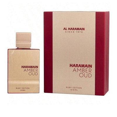 Al Haramain Amber Oud Ruby By Al Haramain Unisex Bitter Almond, Saffron, Egyptian Jasmine, Cedar, Ambergris, Musk Eau De Parfum Spray 3.4 Oz