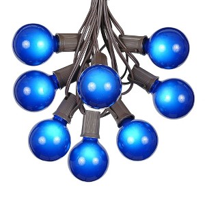 Novelty Lights 100 Feet G50 Globe Outdoor Patio String Lights, Brown Wire - 1 of 4