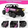 Coucheta 24V 4WD Ride On Dump Truck with Remote Control, 2 Seater Kids Electric Toy Truck with Dump Bed & LED Lights - 2 of 4