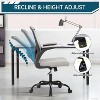 coucheta Home Office Desk Chair with Flip Up Armrest, Reclining Mesh Chair with Height & Angle Adjustable Headrest, for Naps, Desk Work, Game - 4 of 4