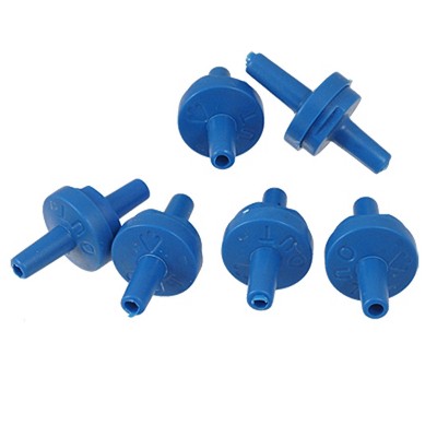 Unique Bargains Aquarium Tank Plastic Air Pump Blue Check Valves 6 Pcs