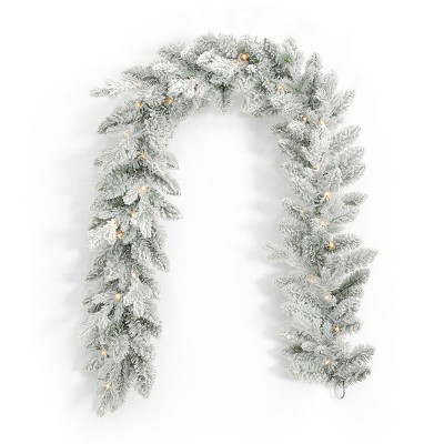 Christmas Bluffton Flocked Garland