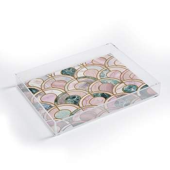 Emanuela Carratoni Rose Gold Marble Inlays Acrylic Tray - Deny Designs