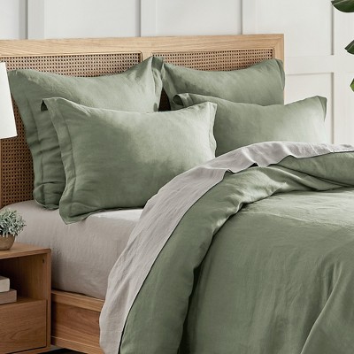 Standard Sage Green Linen Sham