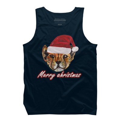 Men's Design By Humans Christmas cheetah By susserain Tank Top