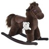 Whisen Kids' Plush Rocking Horse with Soft Plush Toy, Riding Rocker Horse Toy Gift for 36 months - Brown - 4 of 4