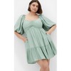 Women's Plus Size Mindy Dress - sage | CITY CHIC - 4 of 4