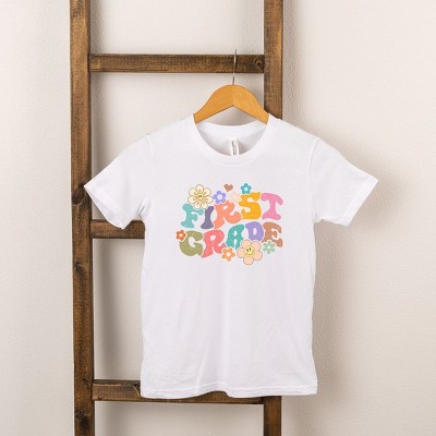 The Juniper Shop First Grade Flowers Girls' Short Sleeve Tee