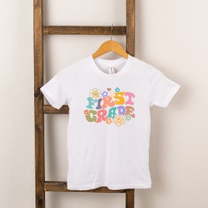 The Juniper Shop First Grade Flowers Girls' Short Sleeve Tee - 1 of 2