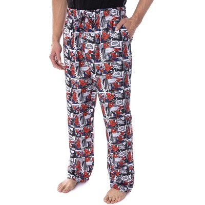 Marvel Men's Spiderman Comic Book Print Sleep Lounge Pajama Pants Job ...