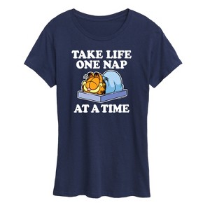 Women's - Garfield - Take Life One Nap Short Sleeve Graphic T-Shirt - 1 of 4
