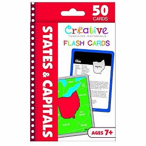 Creative Teaching Materials States & Capitals Flash Cards, 50 Double-Sided Cards, Ages 6+, Flash Cards - 1 of 1