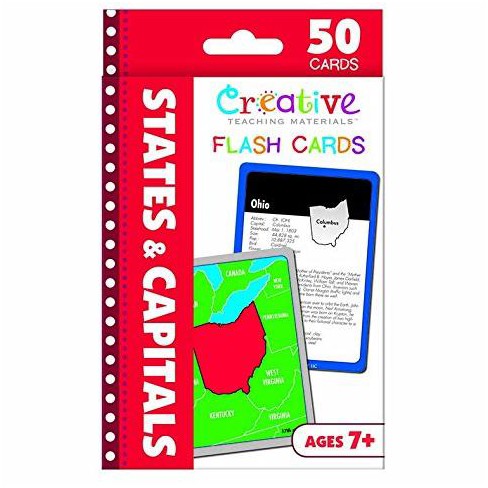 Creative Teaching Materials States & Capitals Flash Cards, 50 Double-Sided Cards, Ages 6+, Flash Cards - image 1 of 1