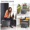 PAGED 18.5 Inch Boucle Fabric Ottoman, Modern Low Cushion Footrest Ottoman with High-density Foam for Living Room, Bedroom - 4 of 4