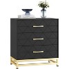 Dresser for Bedroom with 3 Drawer, Chest Storage Drawers for Closet,Modern Dressers Chest of Drawers with Metal Handles - 2 of 4