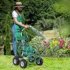 BestMassage Hose Reel Hose Carts Heavy Duty Garden Hose Reel with 4 Wheels Storage Basket - 2 of 4