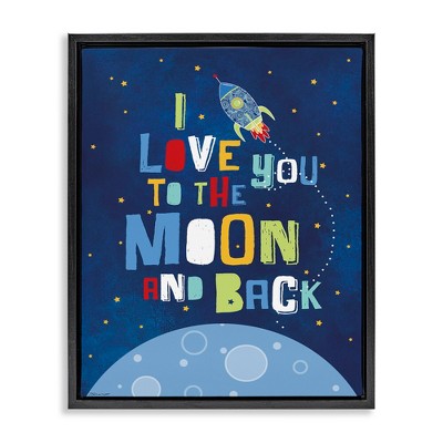 Stupell Industries Moon & Back with Rocket Ship, 17" x 21"