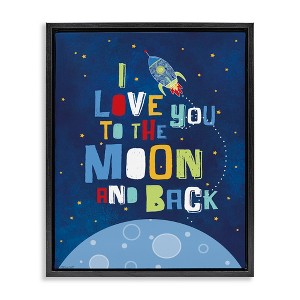 Stupell Industries Moon & Back with Rocket Ship, 17" x 21" - 1 of 4
