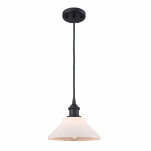 Orwell - 1 Light Cord Hung Mini Pendant In Industrial Style-6.5 Inches Tall and 8.38 Inches Wide - 1 of 1