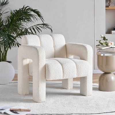 LOVMOR 31.10" Wide Boucle Upholstered Accent Chair