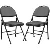 Folding Chairs, Portable Metal Chairs with Cushions and Non-Slip Feet Pads for Home and Office, Indoor and Outdoor Events - 2 of 4