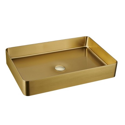 Fortune Candy 23.62'' Length Stainless Steel Rectangle Vessel Bathroom Basin
