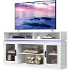 GALAXHERO Farmhouse TV Stand for 65 Inch TV with LED Lights, Rustic Entertainment Center with Storage Cabinets for Living Room or Bedroom - 2 of 4