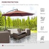 NicBex 10ft Offset Patio Umbrella,Cantilever Outdoor Umbrella with Tilt & UV Protection,Heavy-Duty Sunbrella Umbrella for Garden,Pool,Patio,Brown - 3 of 4
