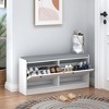 Airsurfer Shoe Storage Bench with Cushion, Entryway Shoe Cabinet Organizer, Shoe Rack Bench for Hallway, Living Room, Bedroom, and Entrance - 4 of 4