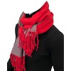 Wrapables Soft Cashmere Feeling Scarf, Large Two-Tone Winter Scarf Wrap Shawl, Red / Gray - 4 of 4